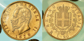 REGNO D'ITALIA. VITTORIO EMANUELE II DI SAVOIA, 1861-1878. 20 Lire 1878. Roma.