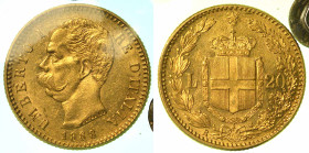 REGNO D'ITALIA. UMBERTO I DI SAVOIA, 1878-1900. 20 Lire 1888.