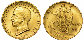 REGNO D'ITALIA. VITTORIO EMANUELE III DI SAVOIA, 1900-1946. 100 Lire 1931/A. IX. Italia su prora.