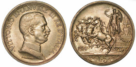 REGNO D'ITALIA. VITTORIO EMANUELE III DI SAVOIA, 1900-1946. 5 Lire 1914. Quadriga Briosa.