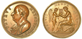 PIETRO METASTASIO, 1698-1782. Medaglia in bronzo 1805. Roma.