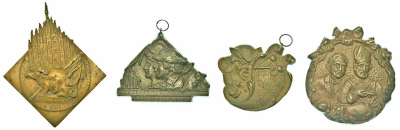 CARNEVALE AMBROSIANO. Lotto di quattro placche.

CARNEVALE 1884. La scrofa sem...