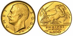 ALBANIA. AHMED ZOGU PRESIDENTE, 1925-1928. 100 Franga 1926.