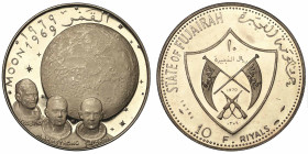 EMIRATI ARABI UNITI - FUJAIRAH. MUHAMMAD BIN HAMAD AL-SHARQI, 1952-1974. 10 Riyals 1389/1970.