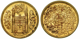 INDIA - HYDERABAD. MIR USMAN ALI KHAN, 1911-1948. Mohur AH 1337 (1918).