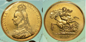 REGNO UNITO. VICTORIA, 1837-1901. 5 Pounds 1887.