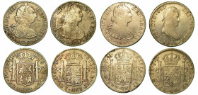 MESSICO E PERÙ. Lotto di quattro monete.