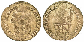 PAOLO III (ALESSANDRO FARNESE), 1534-1549. Carlino o Mezzo Paolo. Bologna.