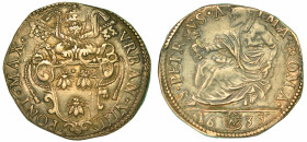 URBANO VIII (MATTEO BARBERINI), 1623-1644. Testone 1633. Roma.