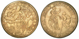 ALESSANDRO VII (FABIO CHIGI), 1655-1667. Piastra s. d. Roma.