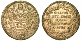 INNOCENZO XI (BENEDETTO ODESCALCHI), 1676-1689. Testone 1686/A. X. Roma.