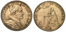 INNOCENZO XII (Antonio Pignatelli), 1691-1700. Mezza Piastra A. V. Roma.