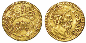 BENEDETTO XIV (PROSPERO LORENZO LAMBERTINI), 1740-1758. Mezzo Scudo d'oro. Roma.