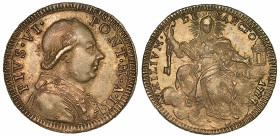 PIO VI (GIOVANNI ANGELO BRASCHI), 1775-1779. Doppio Giulio 1777/A. II.