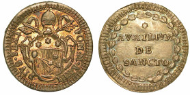 PIO VI (GIOVANNI ANGELO BRASCHI DI CESENA), 1775-1799. Grosso A. XIII. Roma.