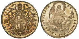 PIO VII (BARNABA CHIARAMONTI), 1800-1823. Doppio Giulio 1816/A. XVII. Bologna.