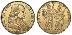PIO VIII (FRANCESCO SAVERIO CASTIGLIONI), 1829-1830. Scudo 1830/A. I.