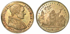 GREGORIO XVI (BARTOLOMEO ALBERTO CAPPELLARI), 1831-1846. 50 Baiocchi 1834/A. IV. Roma.