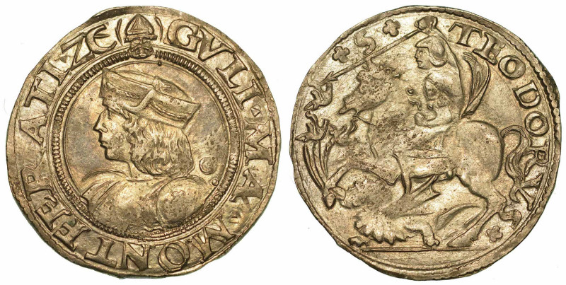 CASALE. GUGLIELMO II PALEOLOGO, 1494-1518. Cavallotto.

(volto di Sant'Evasio)...
