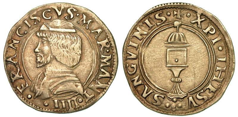MANTOVA. FRANCESCO II GONZAGA, 1484-1519. Mezzo Testone.

FRANCISCVS MAR MANT ...
