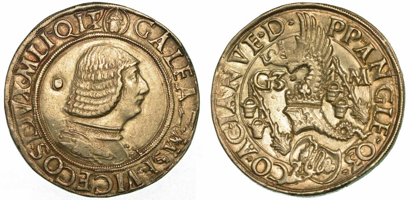 MILANO. GALEAZZO MARIA SFORZA, 1466-1476. Testone (o Lira o Grosso da 20 Soldi)....