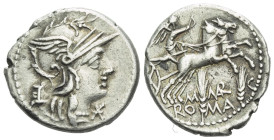 M. Marcius Mn. f. Denarius circa 134 - Ex Naville sale 59, 2020, 451