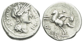 M. Sergius Silus. Denarius 116 or 115