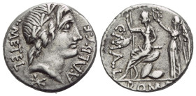 C. Publicius Malleolus, A. Postumius Sp. f. Albinus and L. Metellus Denarius 96 (?)