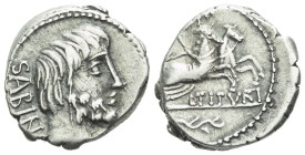 L. Tituri L.f. Sabinus. Denarius circa 89