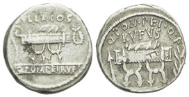 Q. Pompeius Rufus. Denarius circa 54