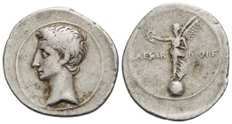 Octavian, 32 – 27 BC Denarius Brundisium and Rome circa 32-29