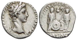 Octavian as Augustus, 27 BC – 14 AD Denarius Lugdunum 2 BC - 4 AD