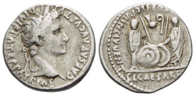 Octavian as Augustus, 27 BC – 14 AD Denarius Lugdunum 2 BC - 4 AD