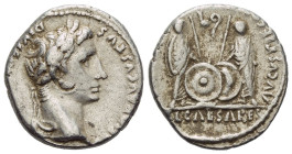 Octavian as Augustus, 27 BC – 14 AD Denarius Lugdunum 2 BC - 4 AD