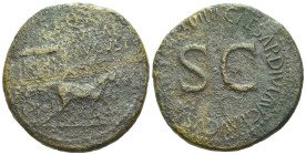 In the name of Livia, wife of Augustus Sestertius Rome circa 22-23