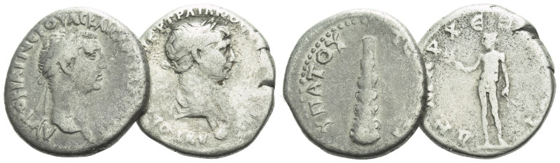 Trajan, 98-117 Lot of 2 Didrachm Caesarea (Cappadocia) circa 98-117, AR 21.00 mm...