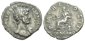Hadrian, 117-138 Denarius Rome 117 - From the collection of a Mentor.