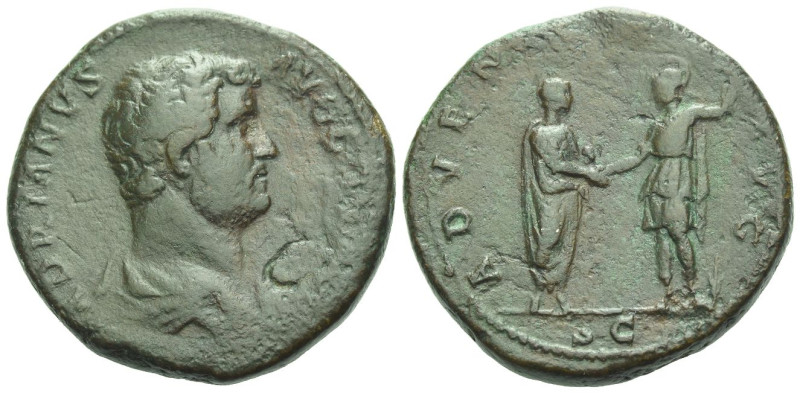 Hadrian, 117-138 Sestertius circa 134-138, Æ 32.00 mm., 25.16 g.
Bare-headed an...