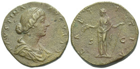 Faustina junior, daughter of Antoninus Pius and wife of Marcus Aurelius Sestertius Rome 161-176