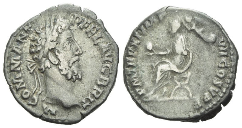 Commodus, 177-192 Denarius Rome 186, AR 18.00 mm., 3.46 g.
Laureate head r. Rev...