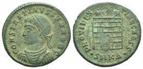 Constantine II caesar, 317-337 Follis Cyzicus circa 326-327 - Sold with the original collector's ticket.