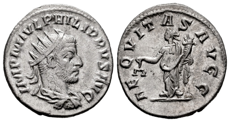 Philip I. Antoninianus. 244-247 d.C. Antioch. (Ric-IV 82 var.). (Rsc-8). Anv.: I...