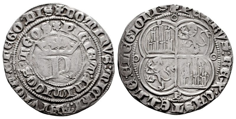Kingdom of Castille and Leon. Pedro I (1350-1368). 1 real. Burgos. (Bautista-527...