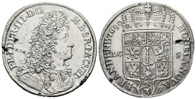 Germany. Brandenburg. Friedrich III. 2/3 thaler. 1690. Berlin. LSC. (Km-556). Ag. 16,96 g. Cleaned. Striking defects. XF. Est...250,00. 

Spanish De...