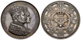 Germany. Prussia. Wilhelm I. Medal. 1891. (Henckel-3929). 29,82 g. Coronation. By C. Pfeuffer. 42 mm. Almost MS. Est...100,00. 

Spanish Description...