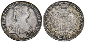 Austria. Maria Theresa (1740-1780). Taler. 1764. Hall. (Dav-1121). Ag. 27,77 g. Soft patina with light rainbow toning. Minor scratches on the obverse....