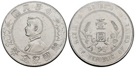 China. Sun Yat-sen. 1 dollar (yuan). 1928. (Km-Y318a). (Lin Gwo Ming-49). Ag. 26,88 g. Cleaned. Choice VF. Est...160,00. 

Spanish Description: Chin...