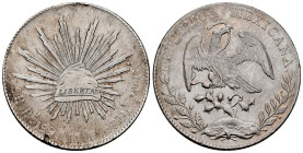 Mexico. 8 reales. 1890. San Luis of Potosí. MR. (Km-377.12). Ag. 26,92 g. Lightly toned. Attractive. Almost XF/Choice VF. Est...60,00. 

Spanish Des...