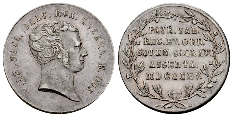 Low Countries. Wilhelm von Nassau. Medal. 1815. Anv.: WILH NASS BELG REX LUXEMB ...