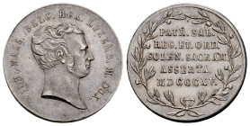 Low Countries. Wilhelm von Nassau. Medal. 1815. Anv.: WILH NASS BELG REX LUXEMB M DUX his bust right. Rev.: PATR SAL / REG ET ORD / SOLEN SACRAM / ASS...